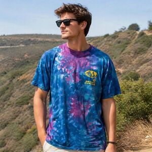 PacSun Decent Humans Tie Dye Graphic T-Shirt Unisex Size M Multicolor